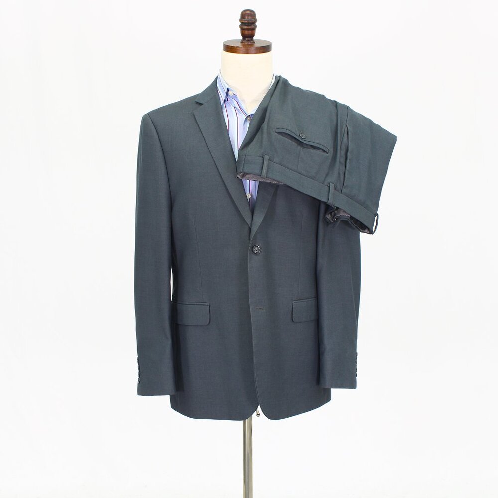 Caravelli 42R 36x30 Gray Full Suit 2-Button Solid R600